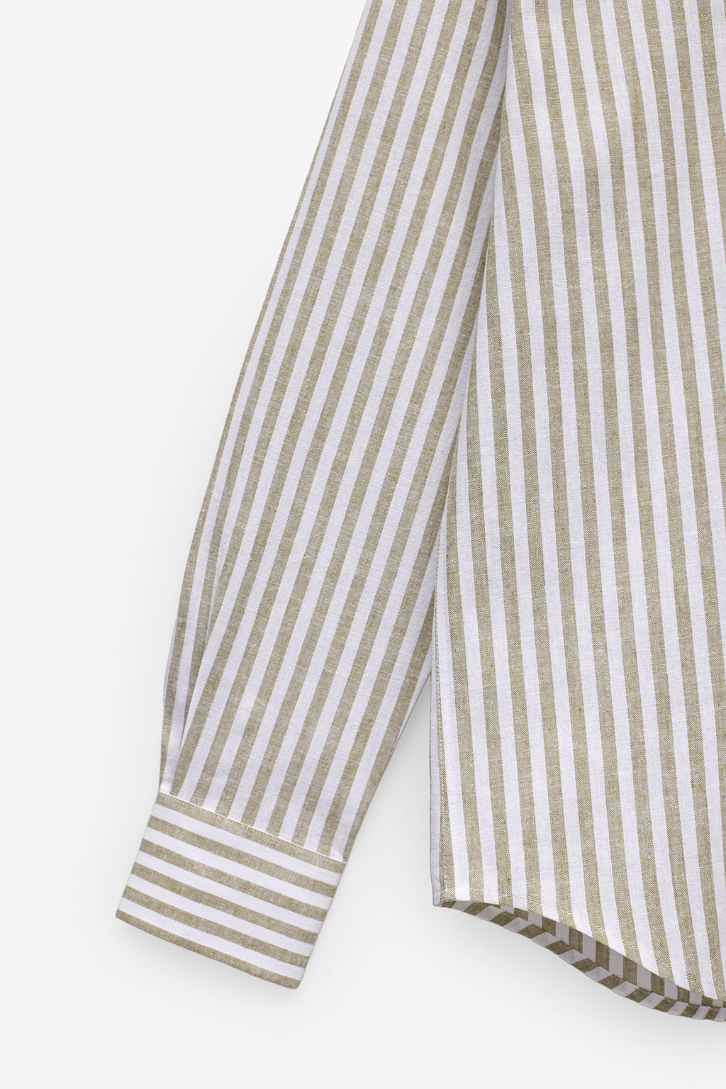 CAMISA ÀS RISCAS ALGODÃO E LINHO