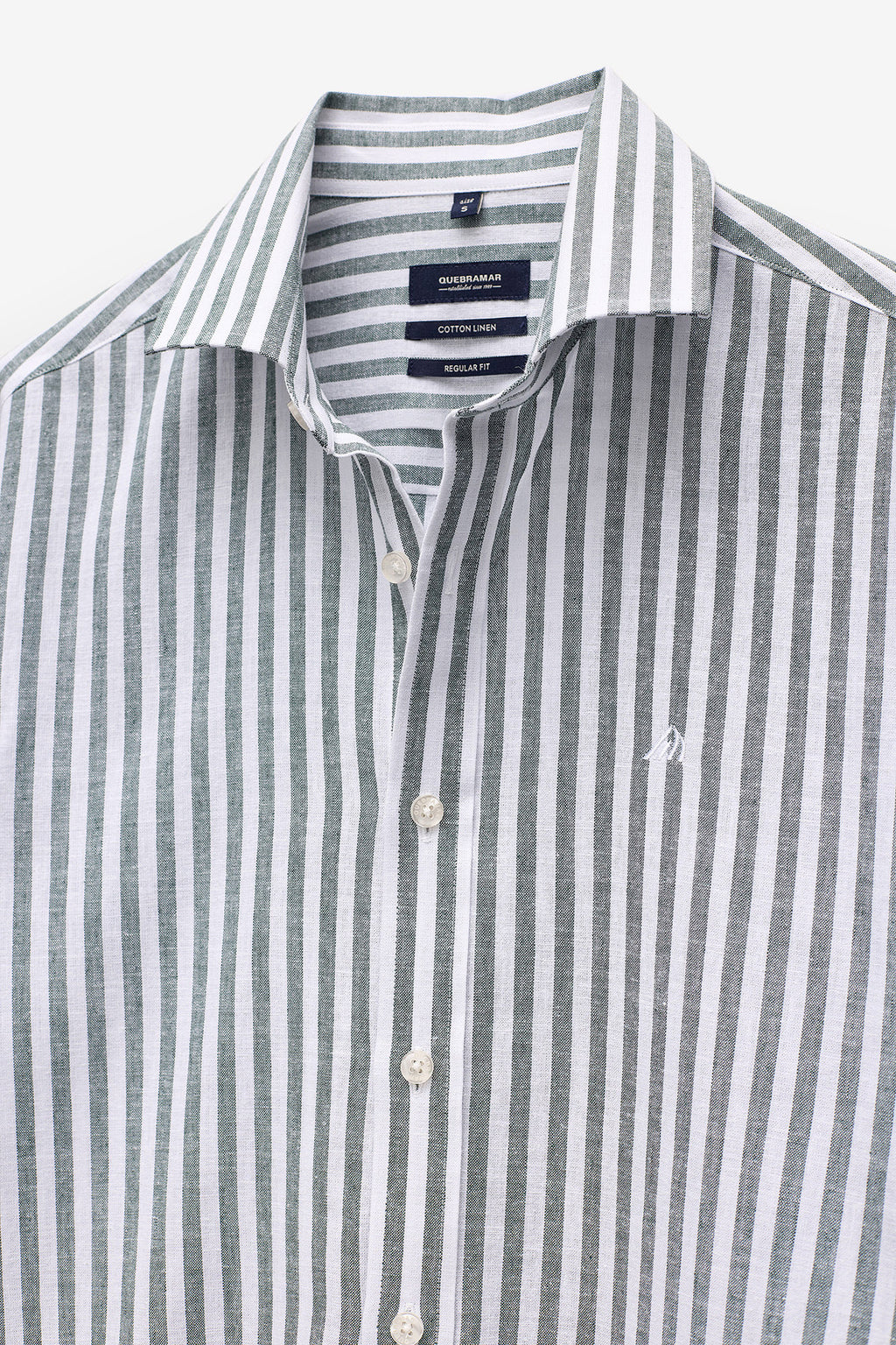 CAMISA ÀS RISCAS ALGODÃO E LINHO