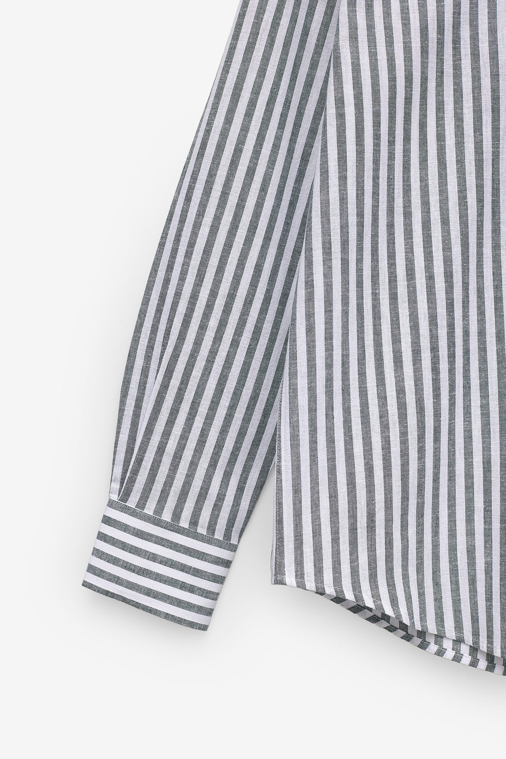 CAMISA ÀS RISCAS ALGODÃO E LINHO