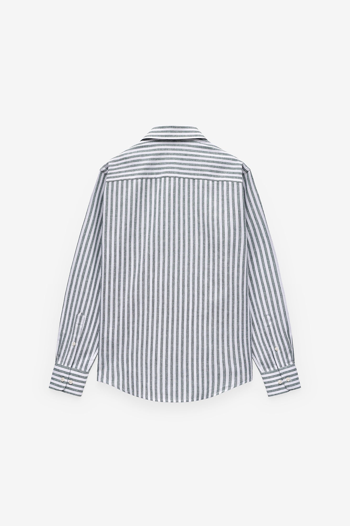 CAMISA ÀS RISCAS ALGODÃO E LINHO