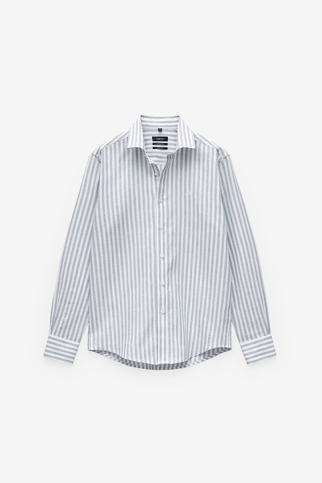 CAMISA ÀS RISCAS ALGODÃO E LINHO