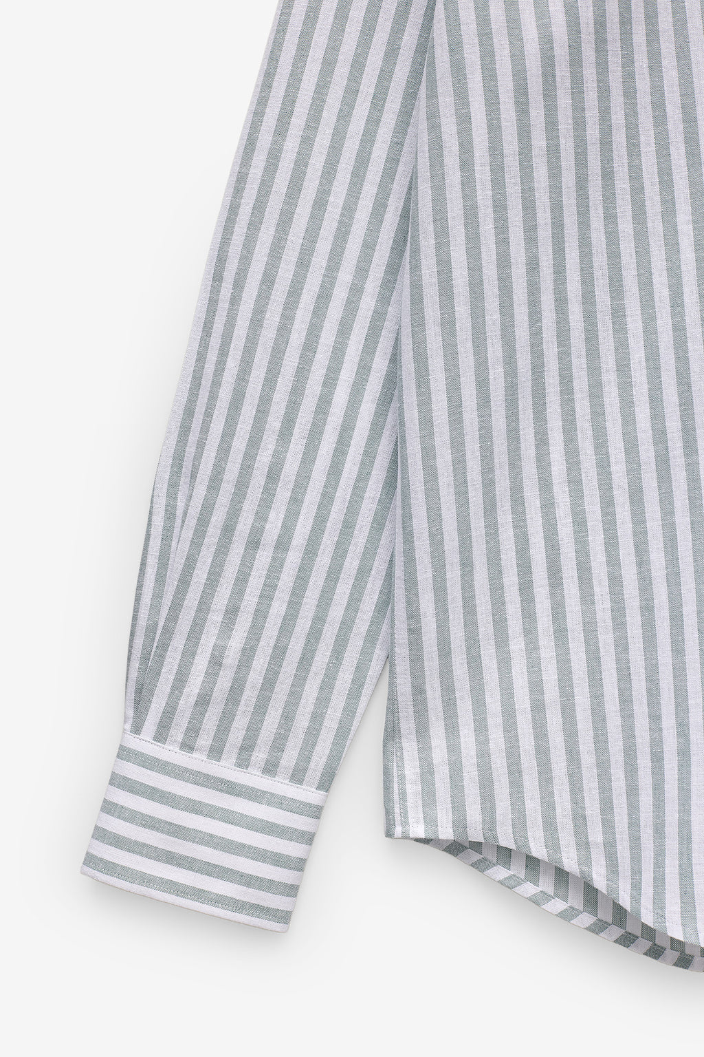 CAMISA ÀS RISCAS ALGODÃO E LINHO