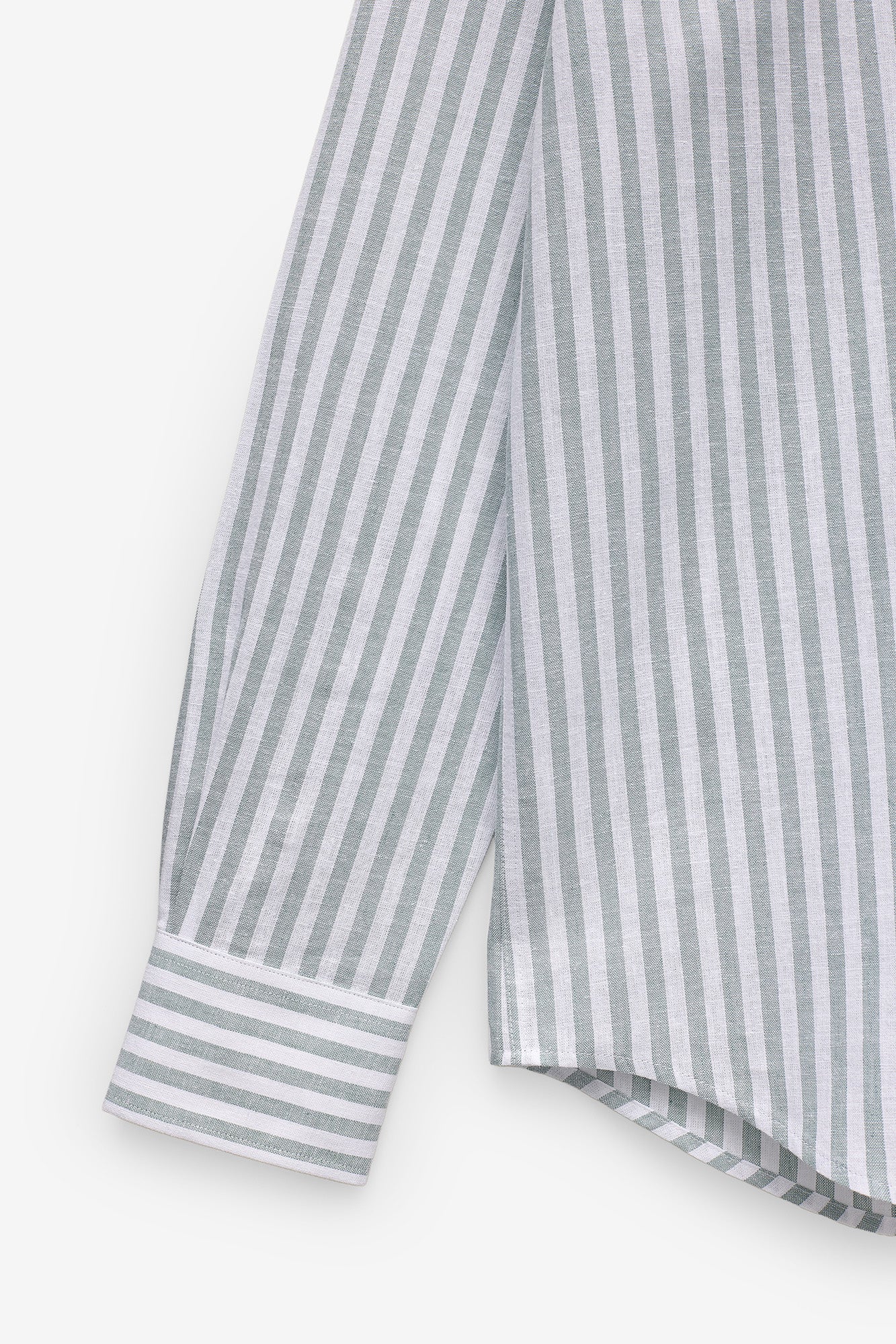 CAMISA ÀS RISCAS ALGODÃO E LINHO