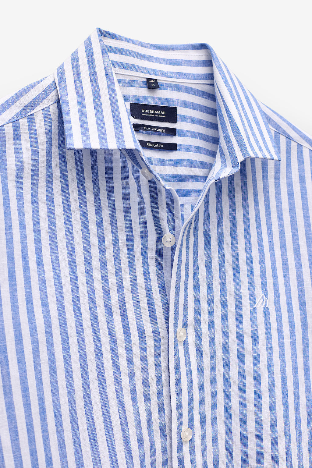 CAMISA ÀS RISCAS ALGODÃO E LINHO