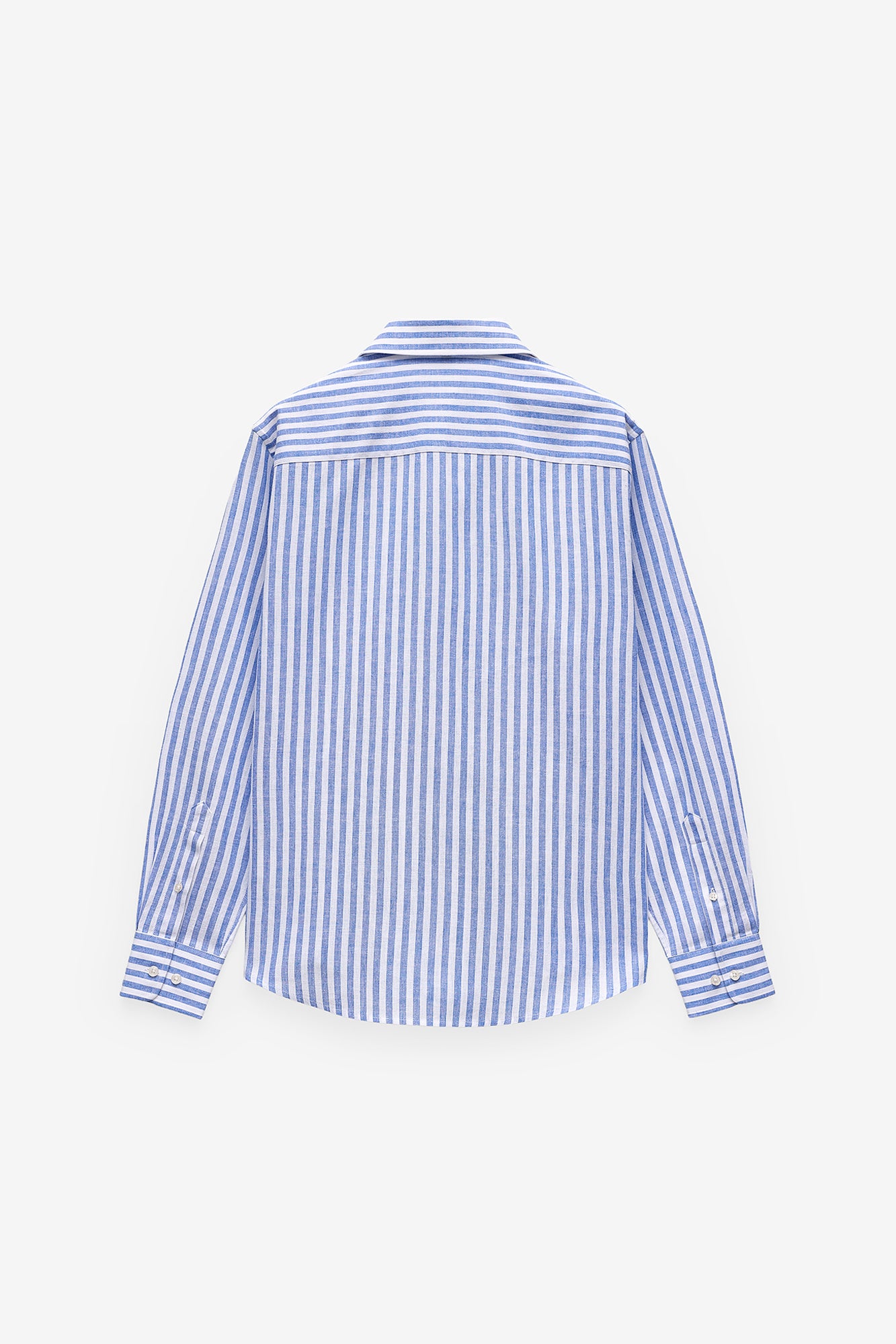 CAMISA ÀS RISCAS ALGODÃO E LINHO