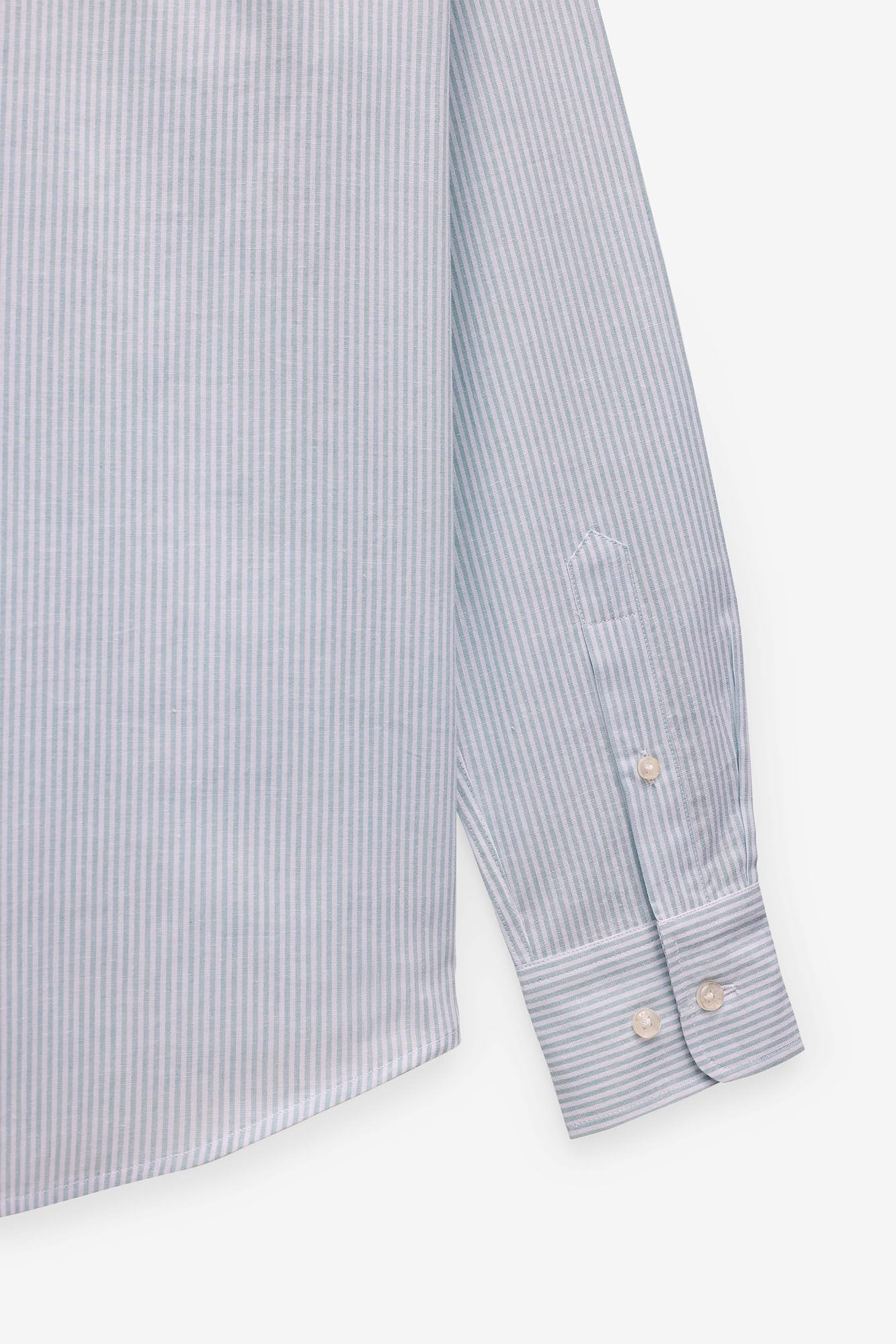 CAMISA ALGODÃO E LINHO ÀS RISCAS