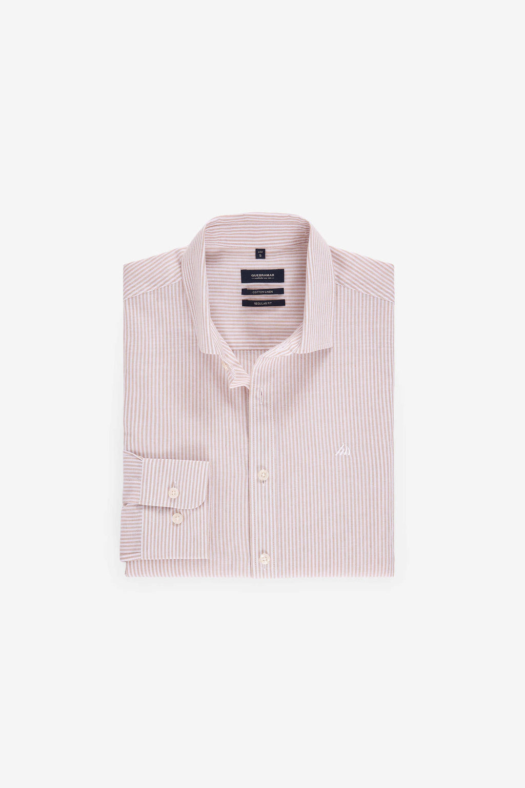 CAMISA ALGODÓN Y LINO A RAYAS