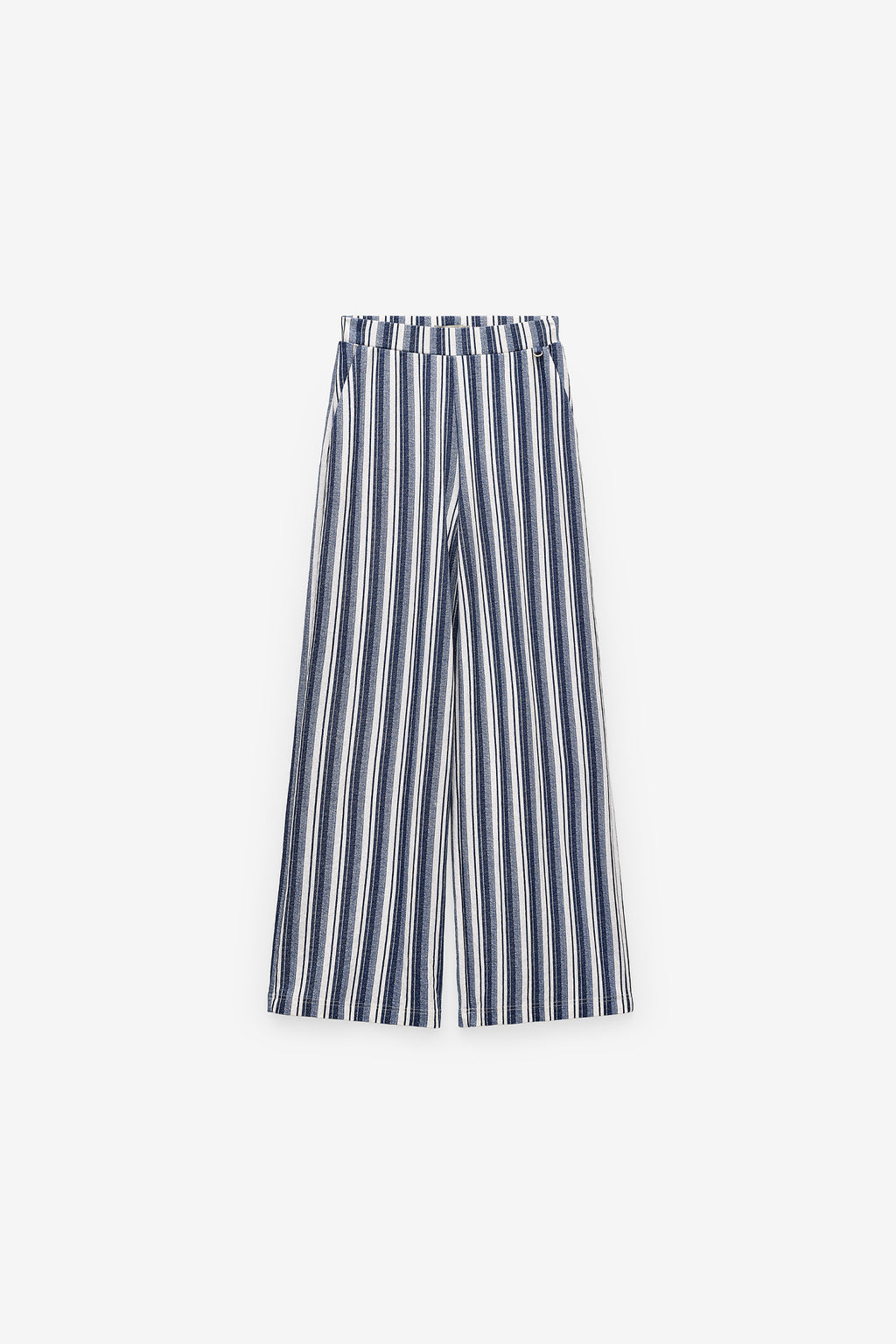 Pantalones anchos a rayas