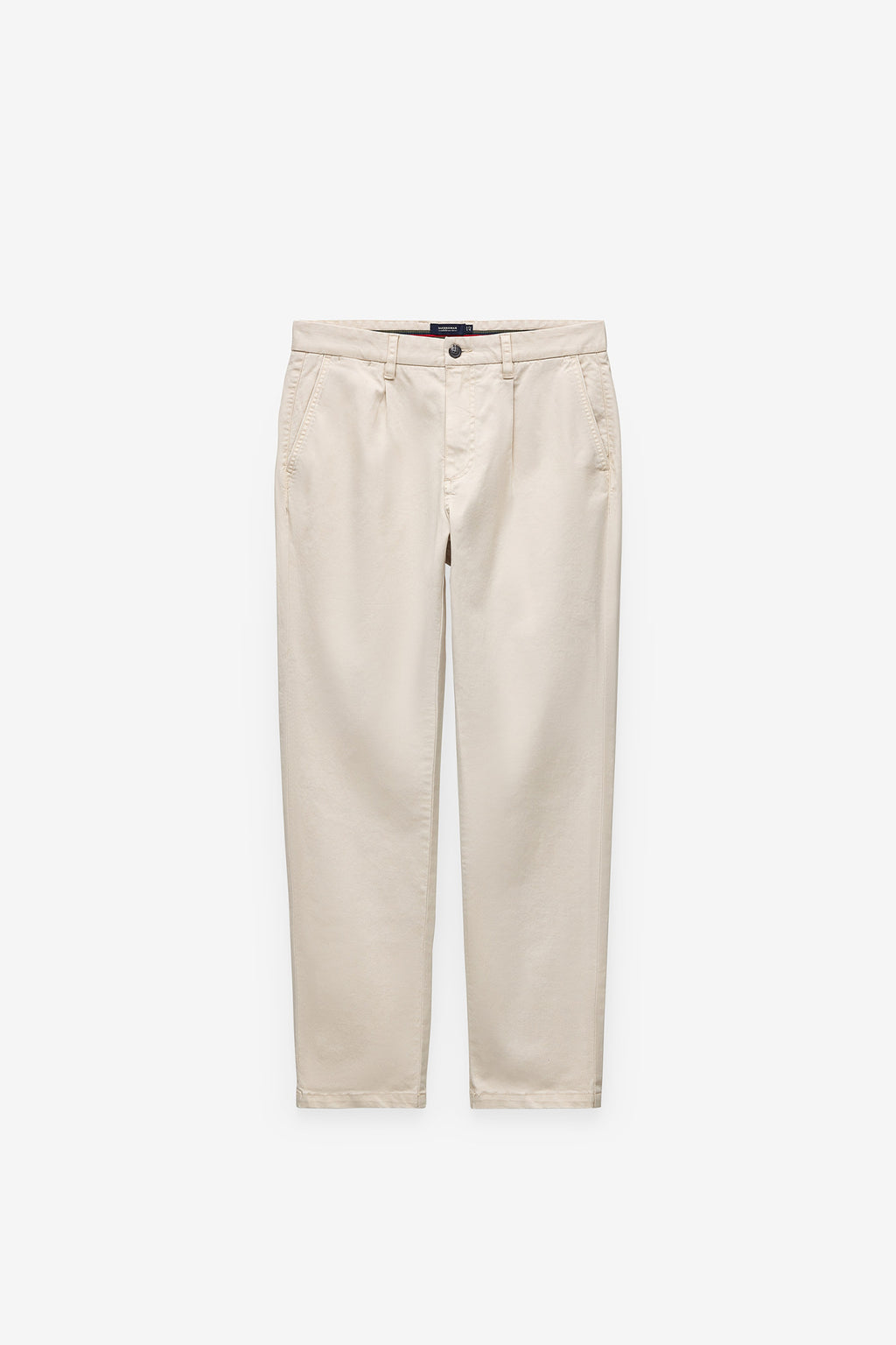 CALÇAS CHINO TAPERED FIT COM PINÇAS