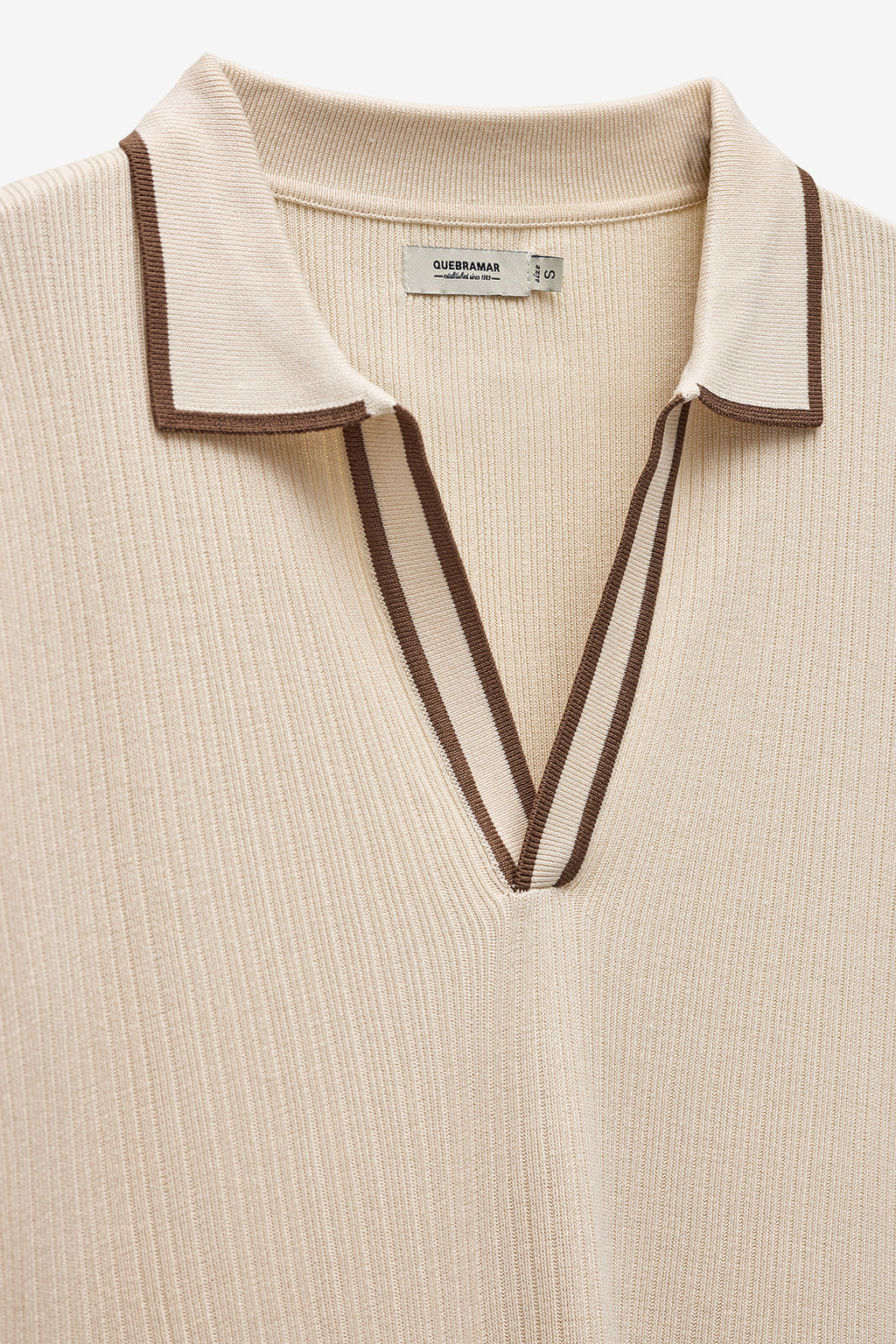 CAMISOLA DE MALHA COM GOLA DE POLO