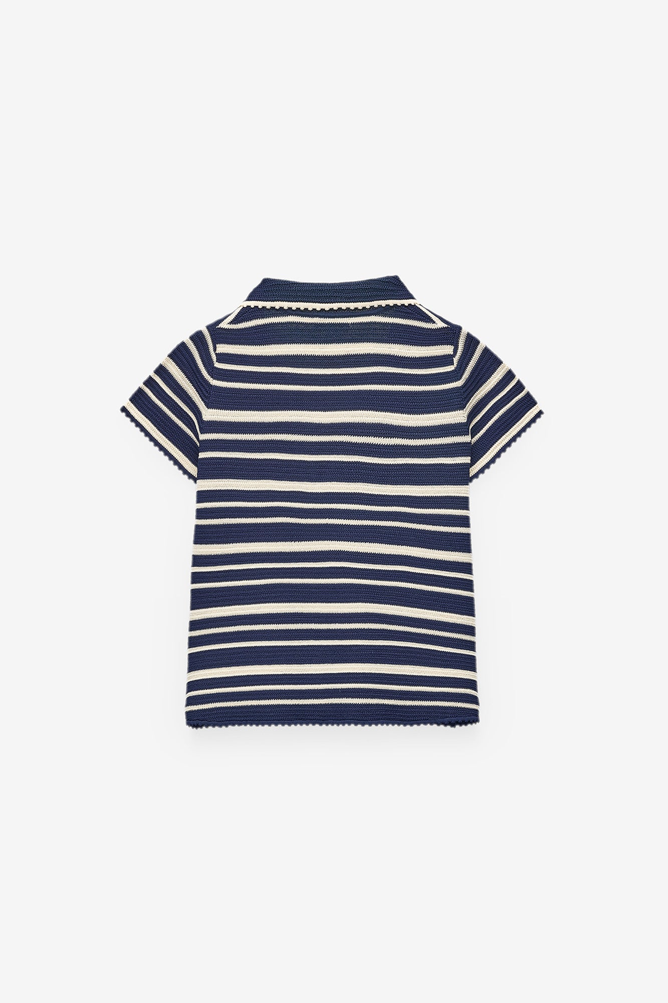 POLO ÀS RISCAS EM MALHA