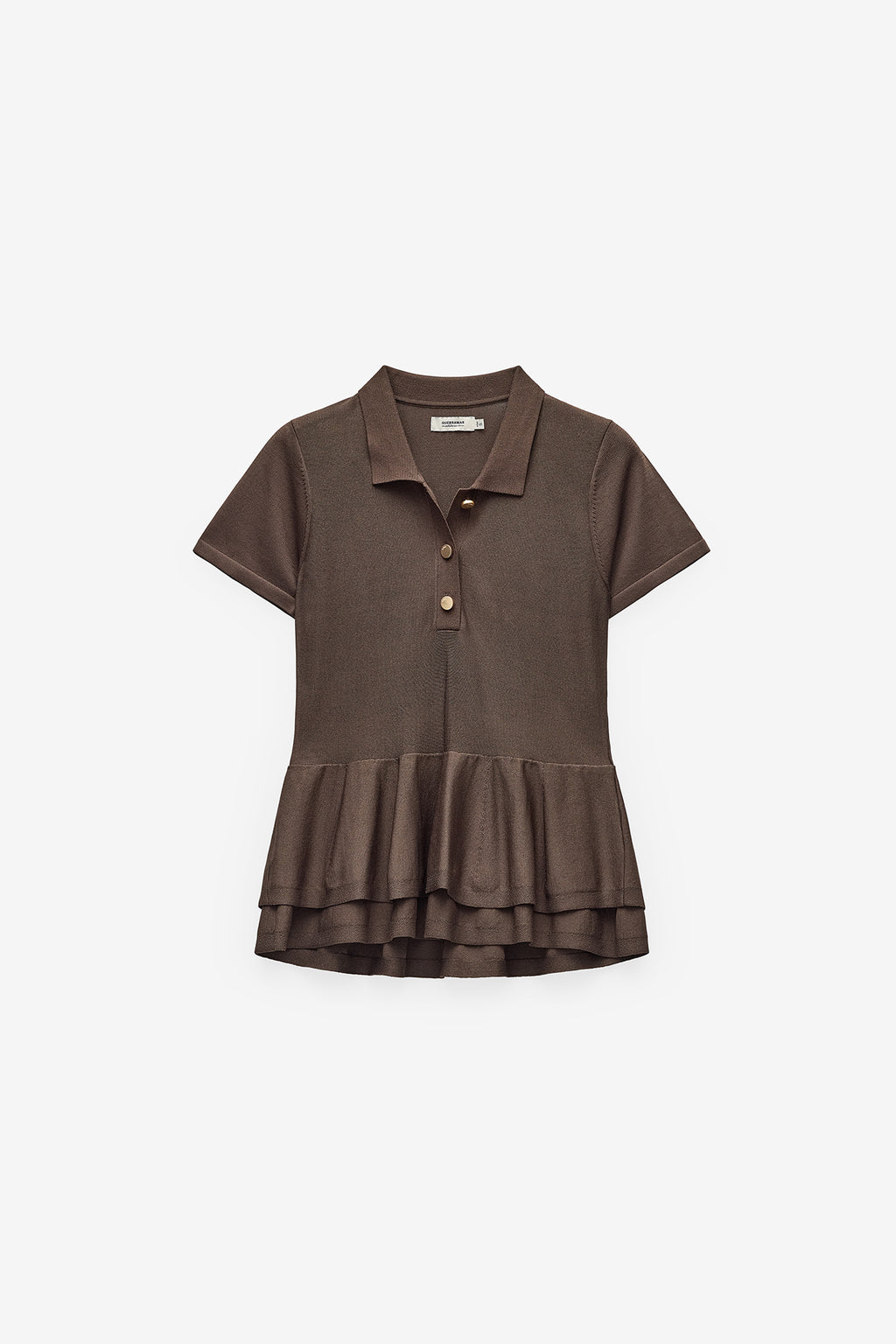 POLO EM MALHA COM PEPLUM
