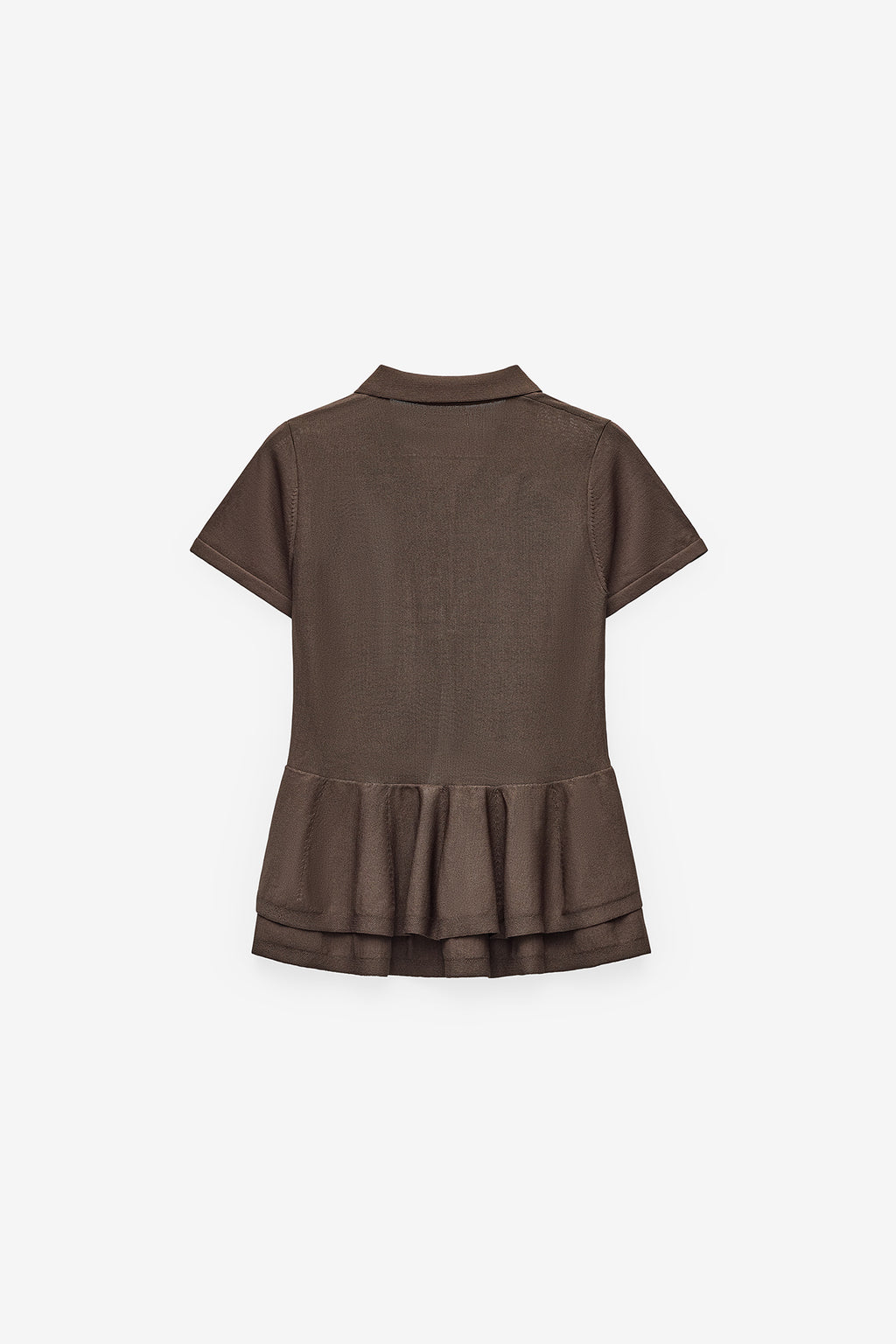 POLO EM MALHA COM PEPLUM