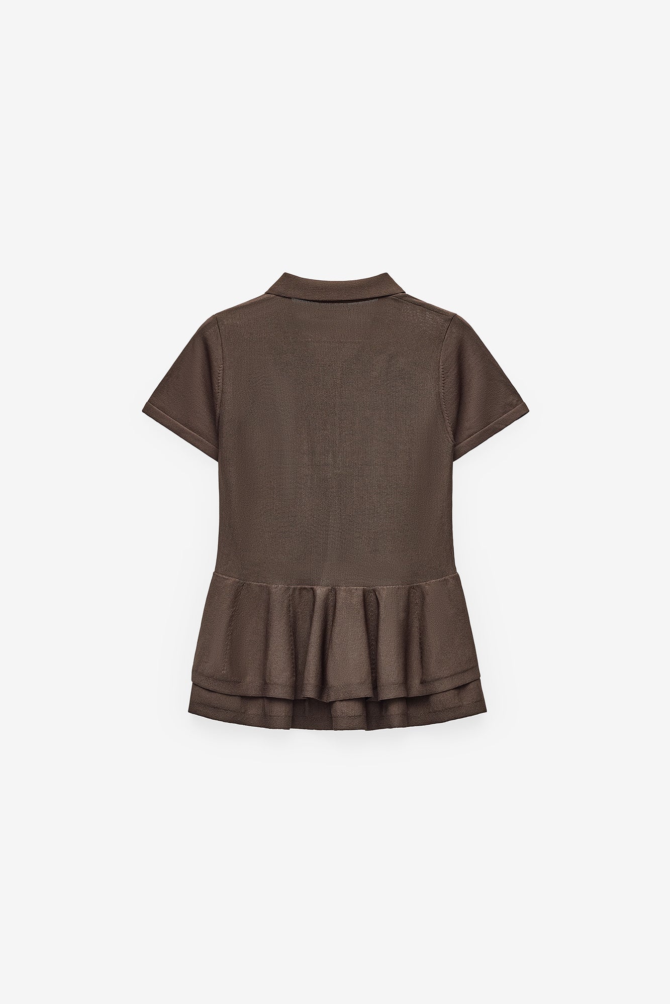 POLO EM MALHA COM PEPLUM