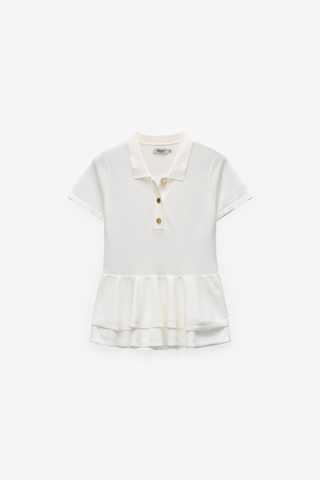 POLO EM MALHA COM PEPLUM