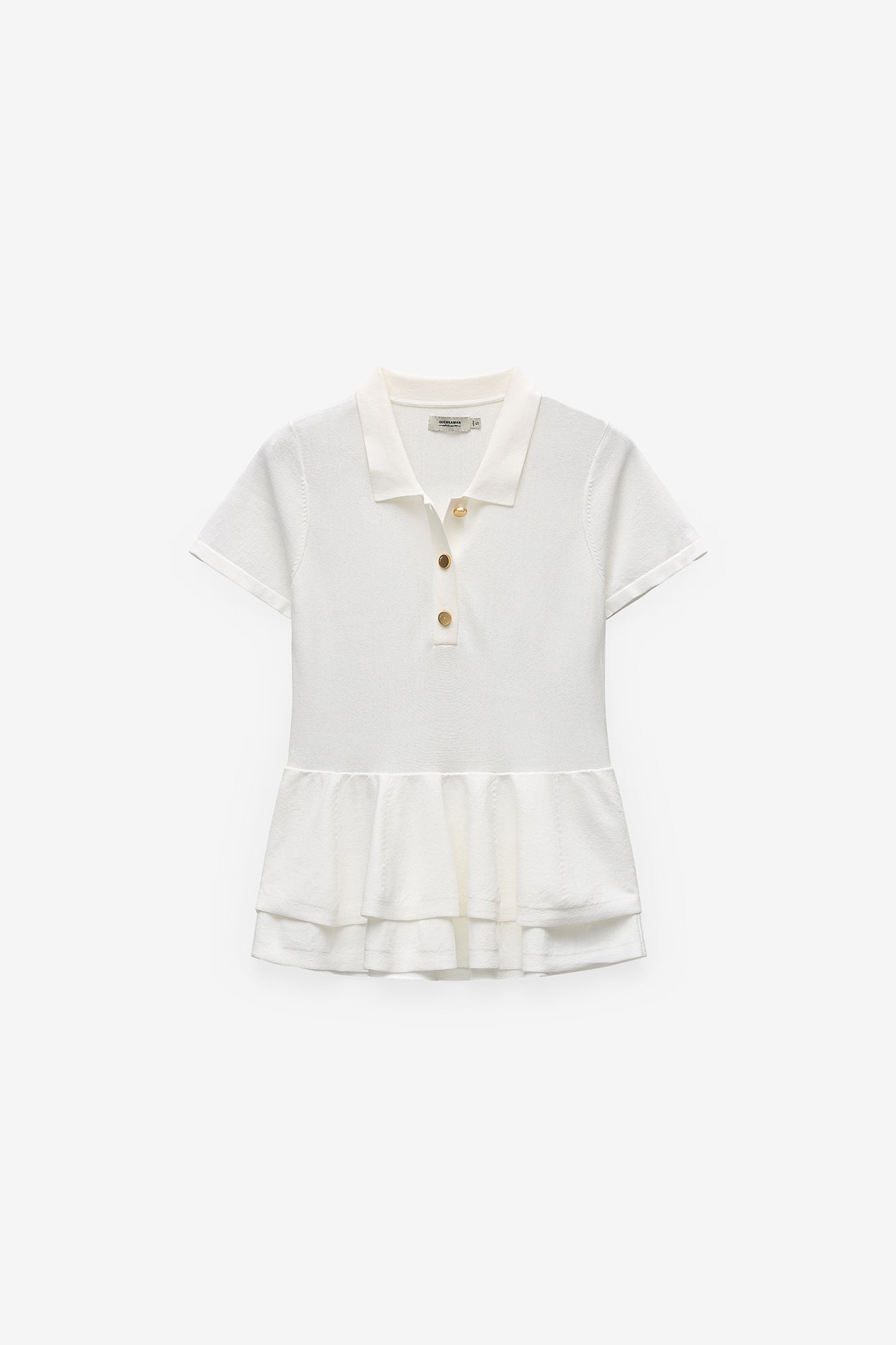POLO EM MALHA COM PEPLUM