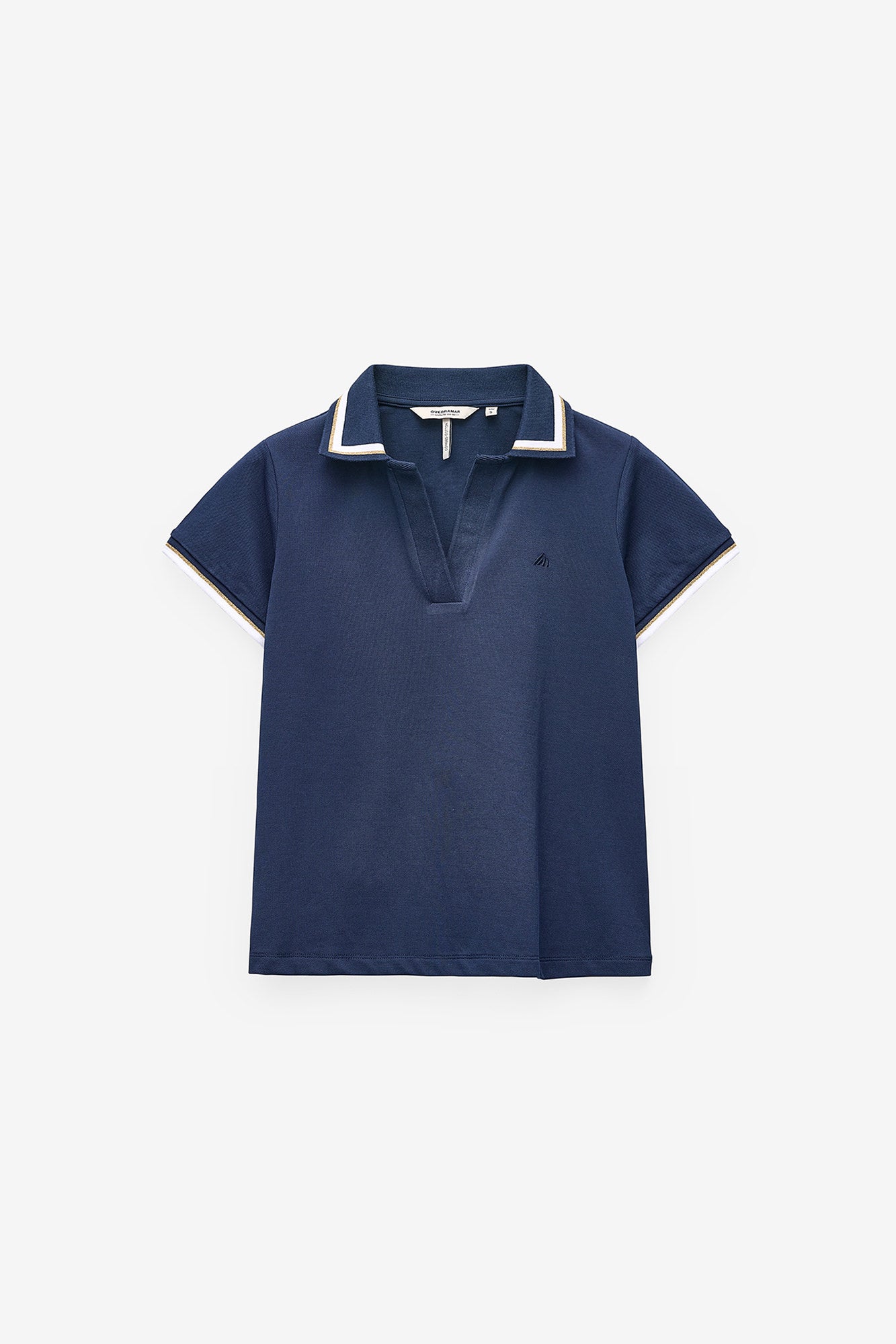 POLO COM CONTRASTES NA GOLA E MANGAS