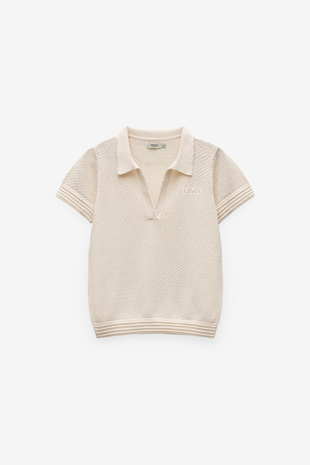 POLO EM MALHA COM TEXTURA