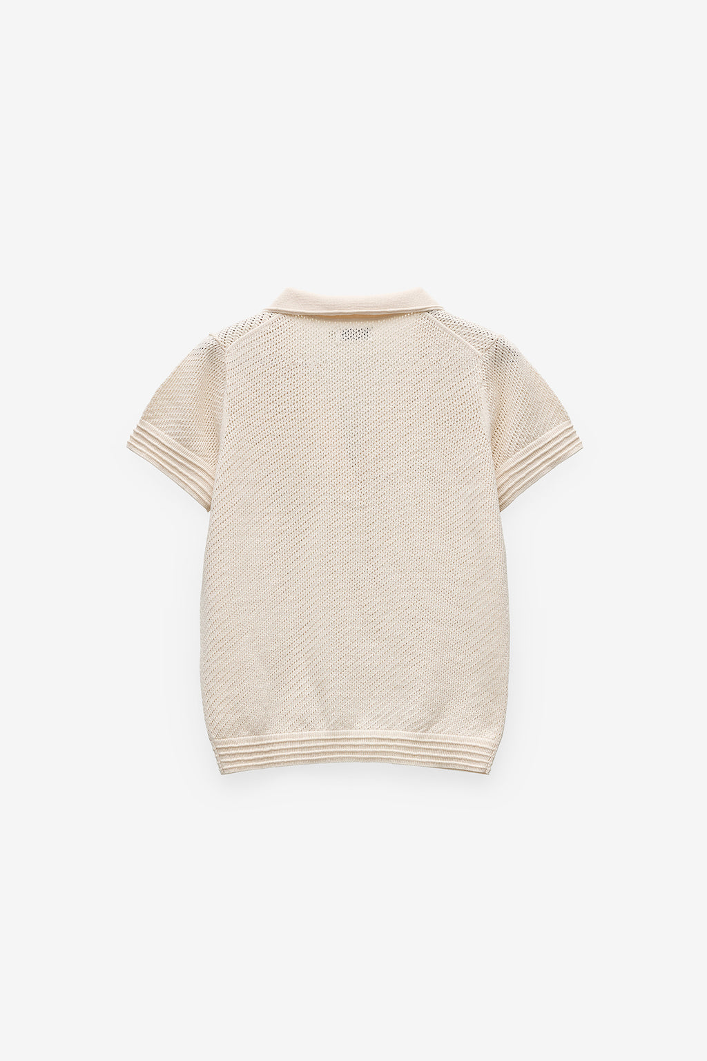 POLO EM MALHA COM TEXTURA