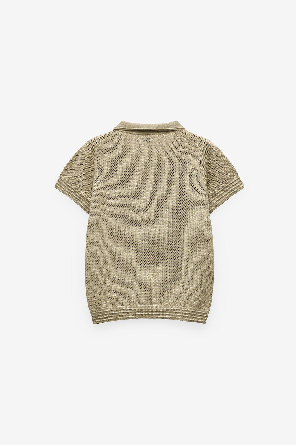 POLO EM MALHA COM TEXTURA