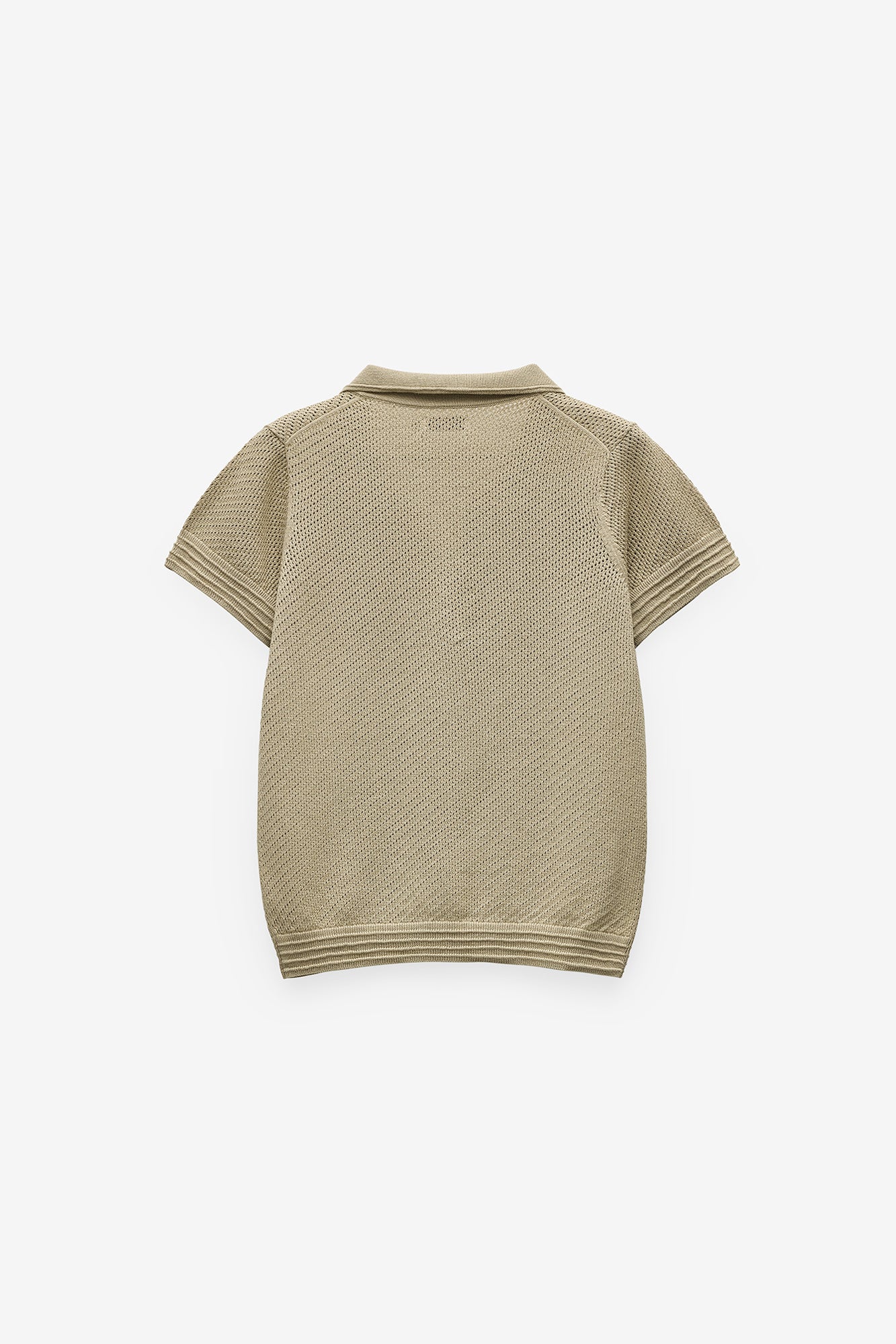 POLO EM MALHA COM TEXTURA