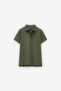 POLO DE MICRÓPIQUÉ CON CUELLO JACQUARD