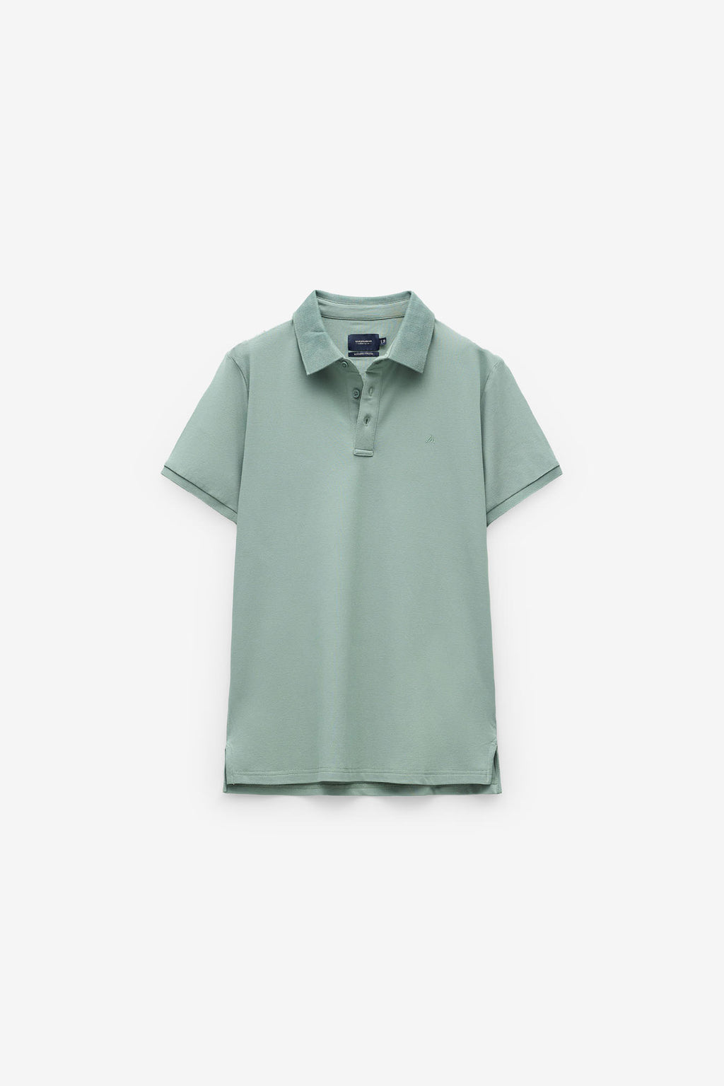 POLO MICRO PIQUET COM GOLA JACQUARD