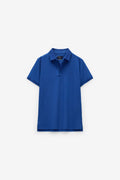 POLO MICRO PIQUET COM GOLA JACQUARD