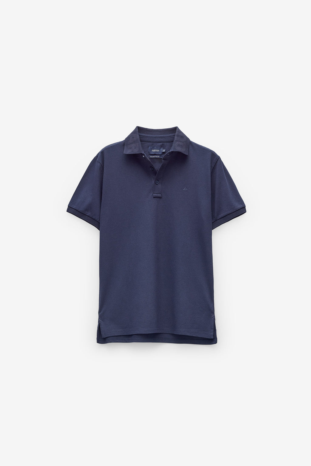 POLO MICRO PIQUET COM GOLA JACQUARD