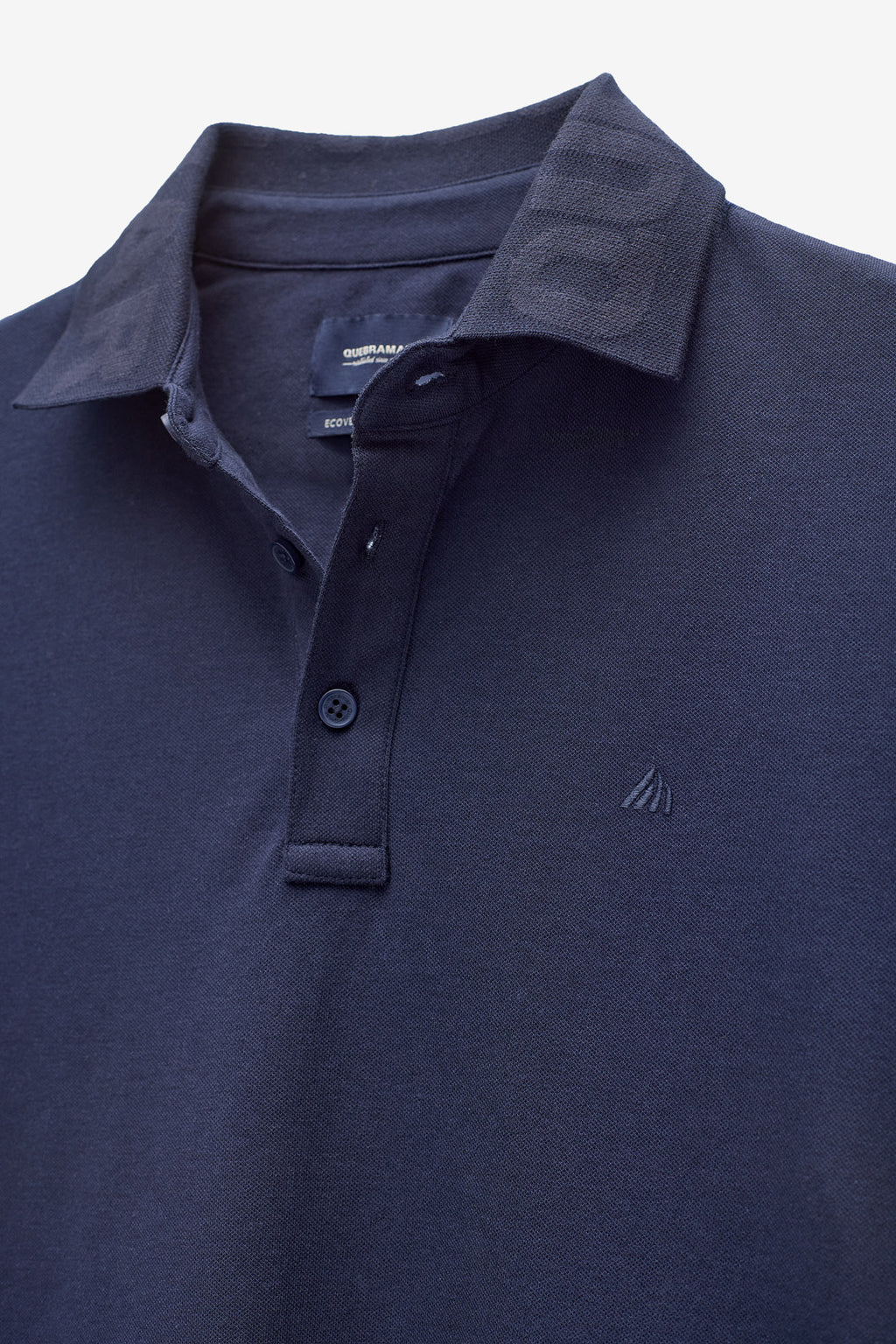 POLO MICRO PIQUET COM GOLA JACQUARD