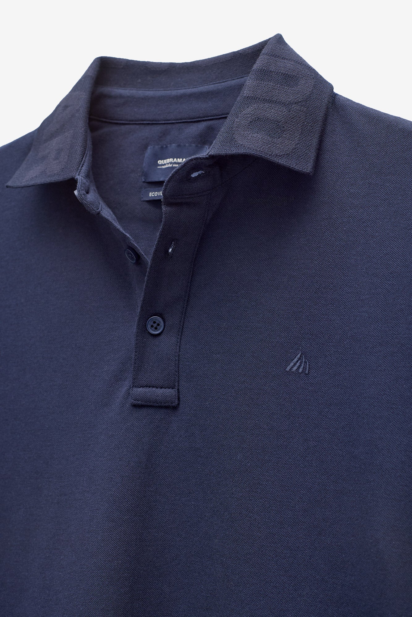 POLO MICRO PIQUET COM GOLA JACQUARD