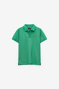 POLO BÁSICO COM LOGO A CONTRASTE