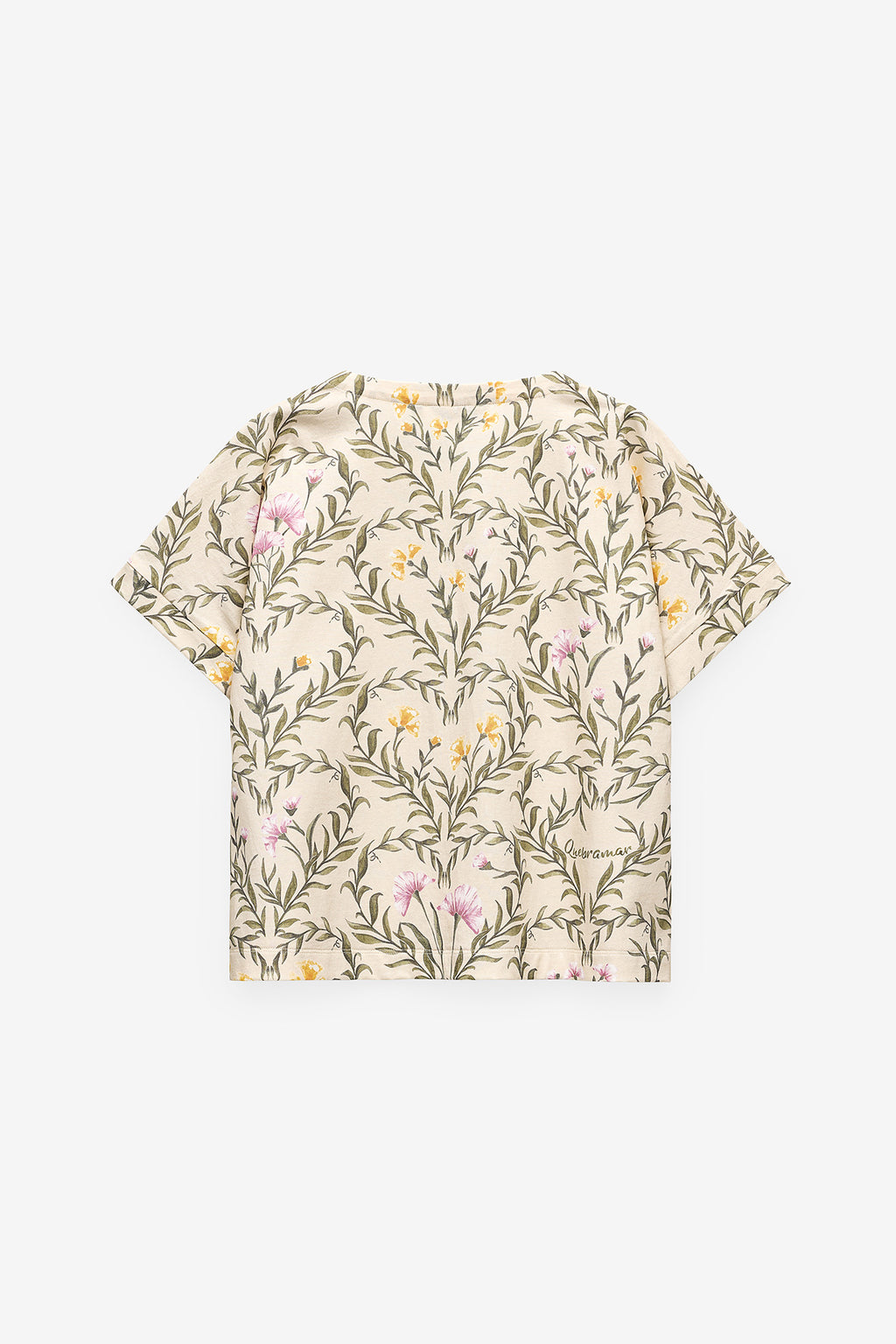 T-SHIRT ESTAMPADA COM BOTÕES