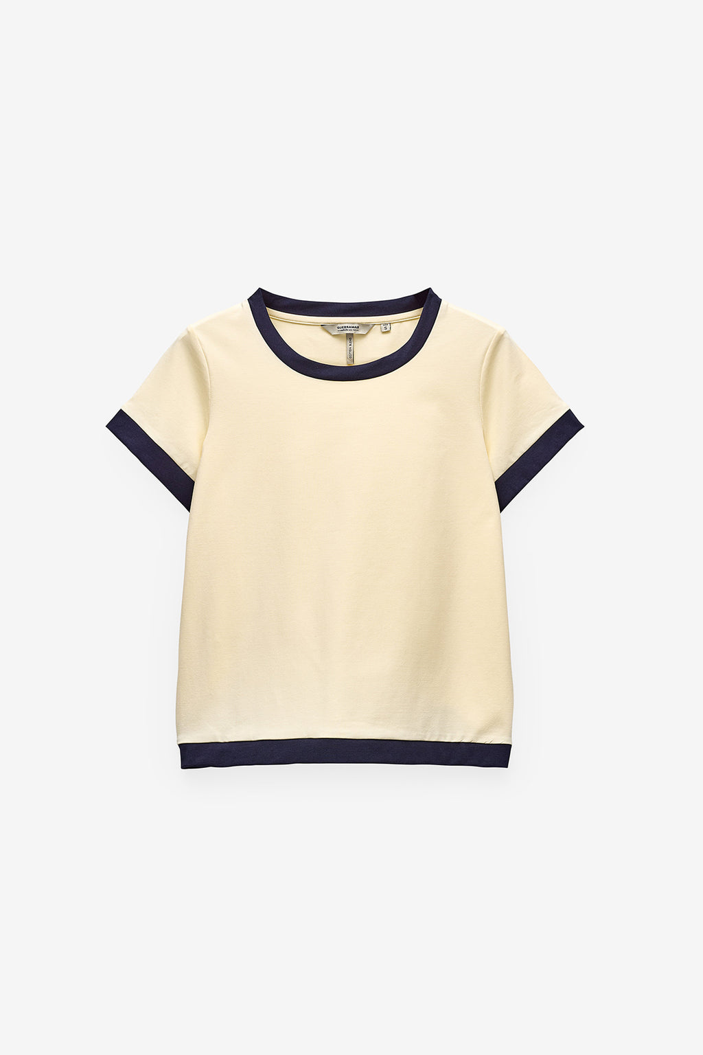 T SHIRT COM CÓS E PUNHOS EM CONTRASTE
