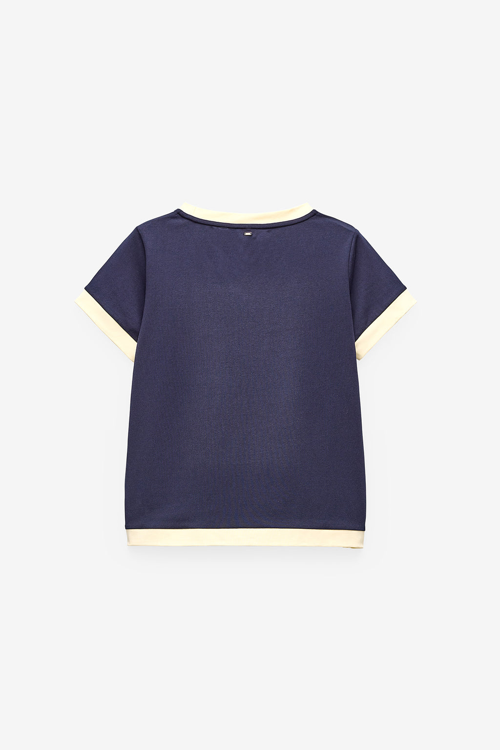 T-SHIRT COM CÓS E PUNHOS EM CONTRASTE