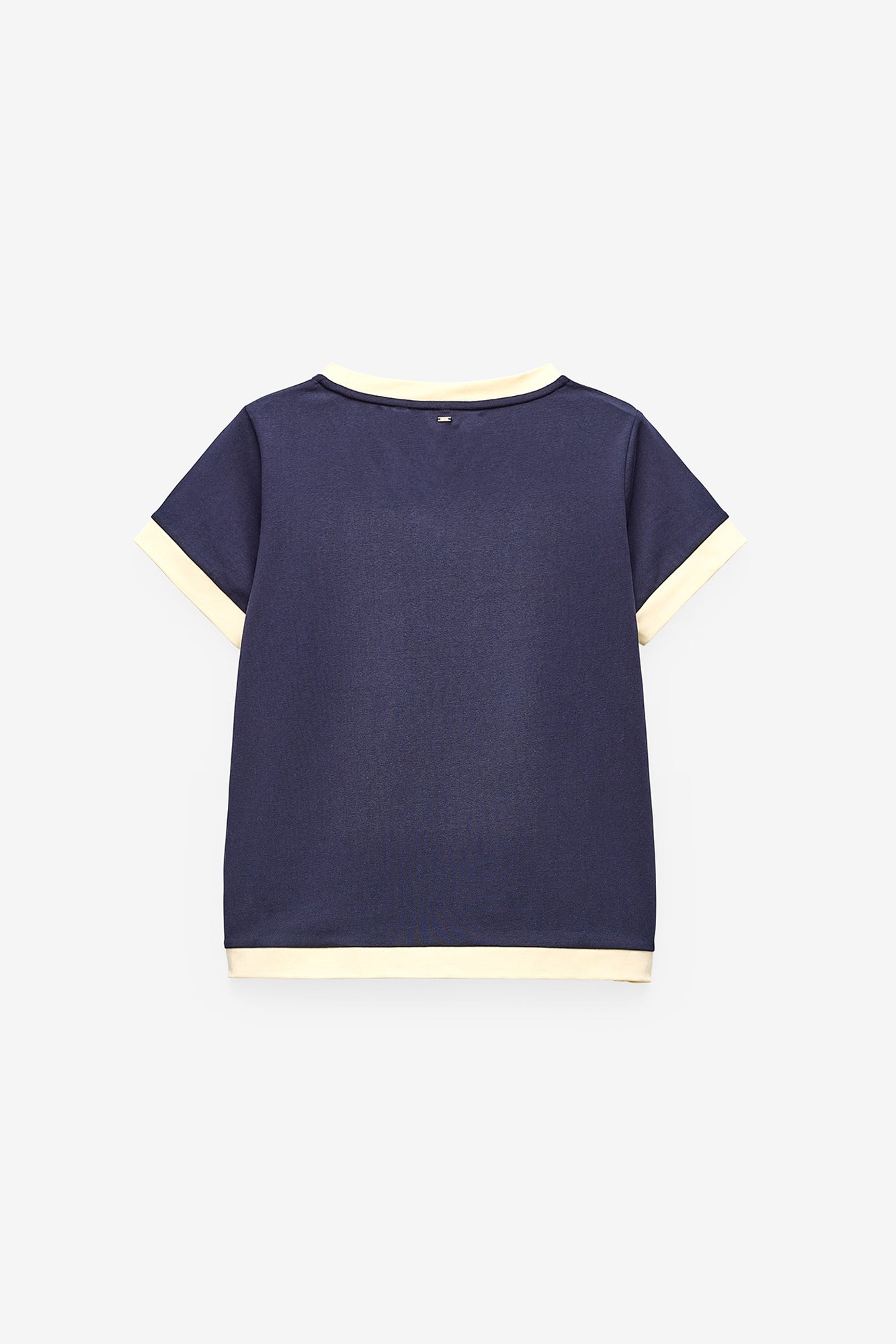 T-SHIRT COM CÓS E PUNHOS EM CONTRASTE