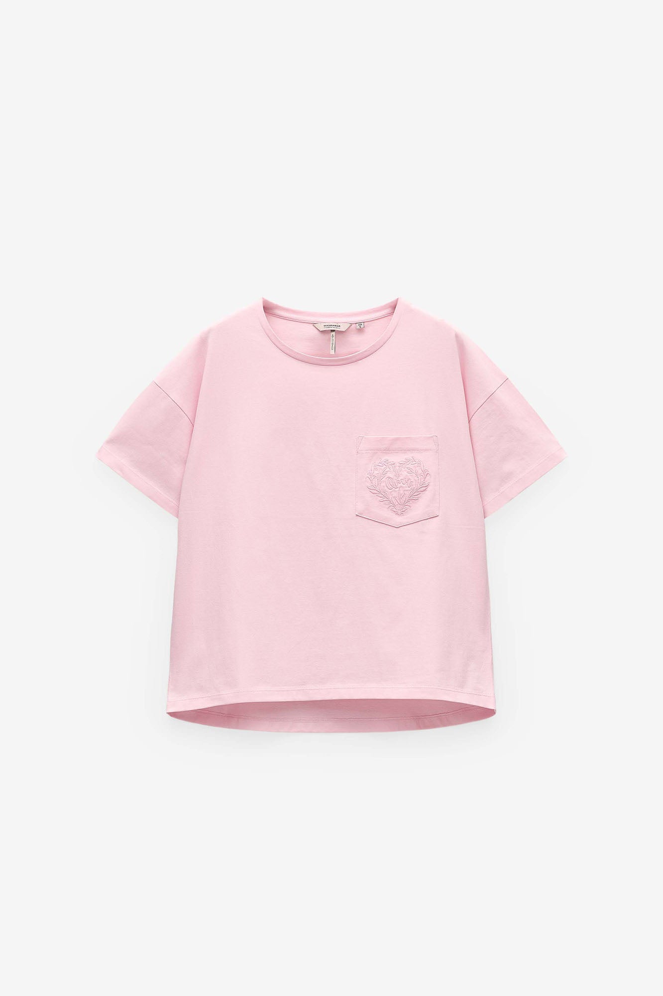 T-SHIRT COM BOLSO BORDADO