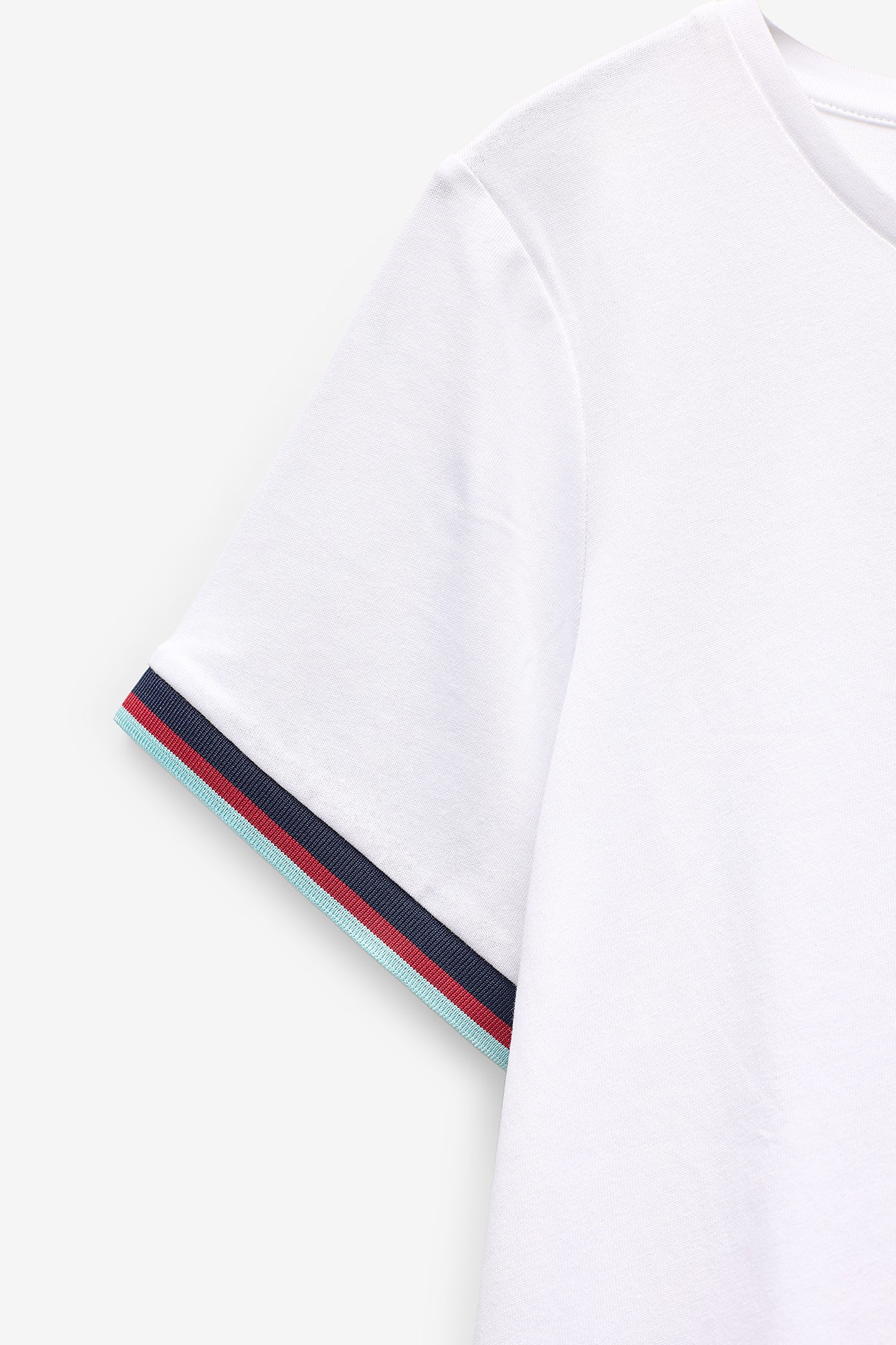 T-SHIRT COM RIBS A CONTRASTE
