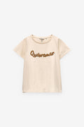 T-SHIRT COM BORDADO E MISSANGAS