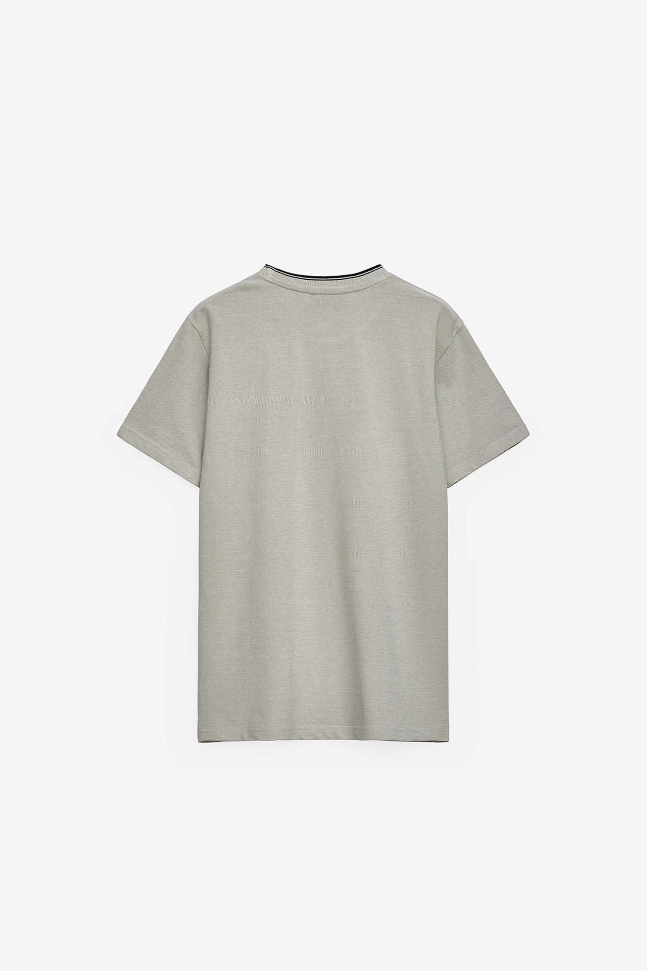 T-SHIRT EM PIQUET EFEITO OXFORD