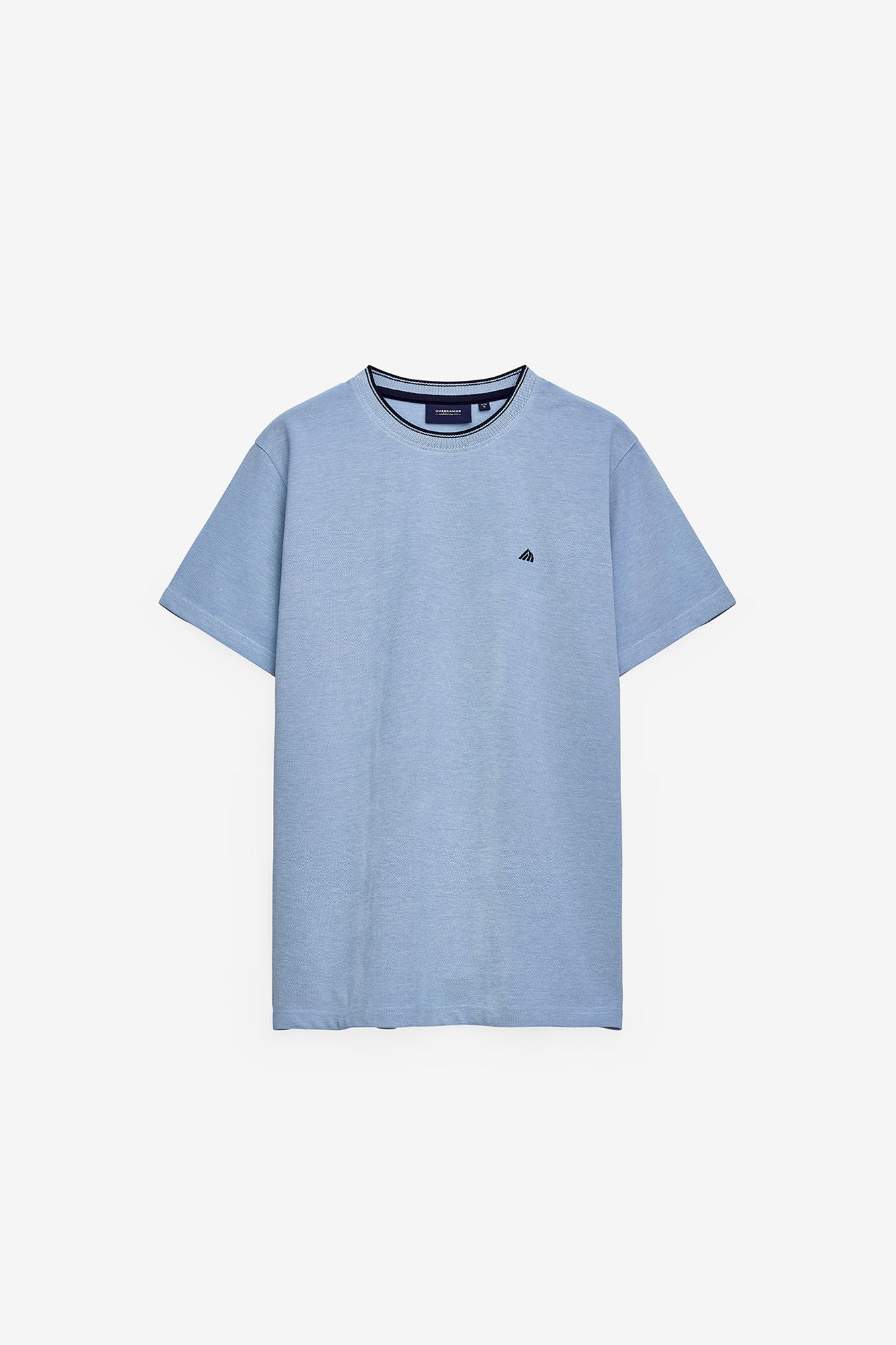 T-SHIRT EM PIQUET EFEITO OXFORD