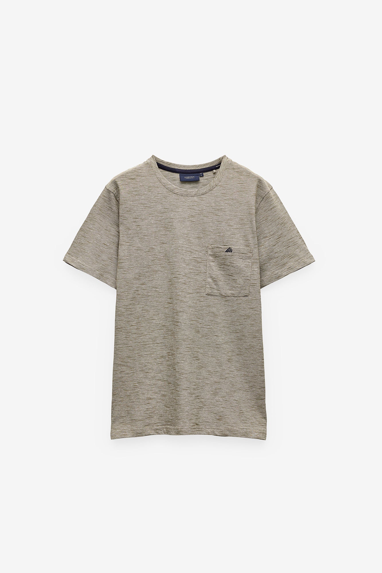T-SHIRT COM MICRO-RISCAS E BOLSO