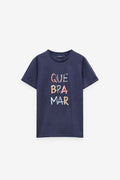 T-SHIRT COM PRINT QUEBRAMAR