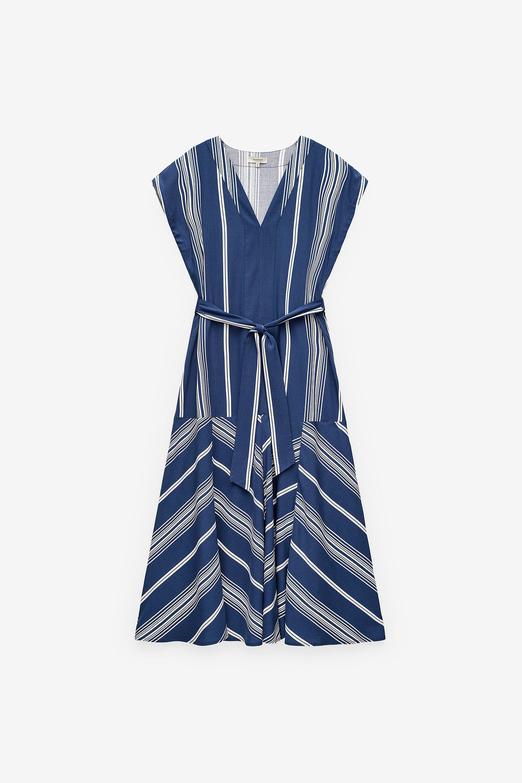 VESTIDO DE RAYAS FINAS EVASÉ