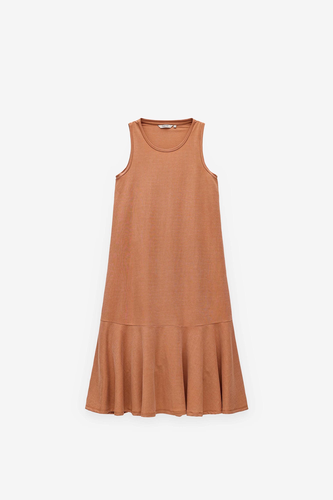 VESTIDO MIDI COM FOLHO