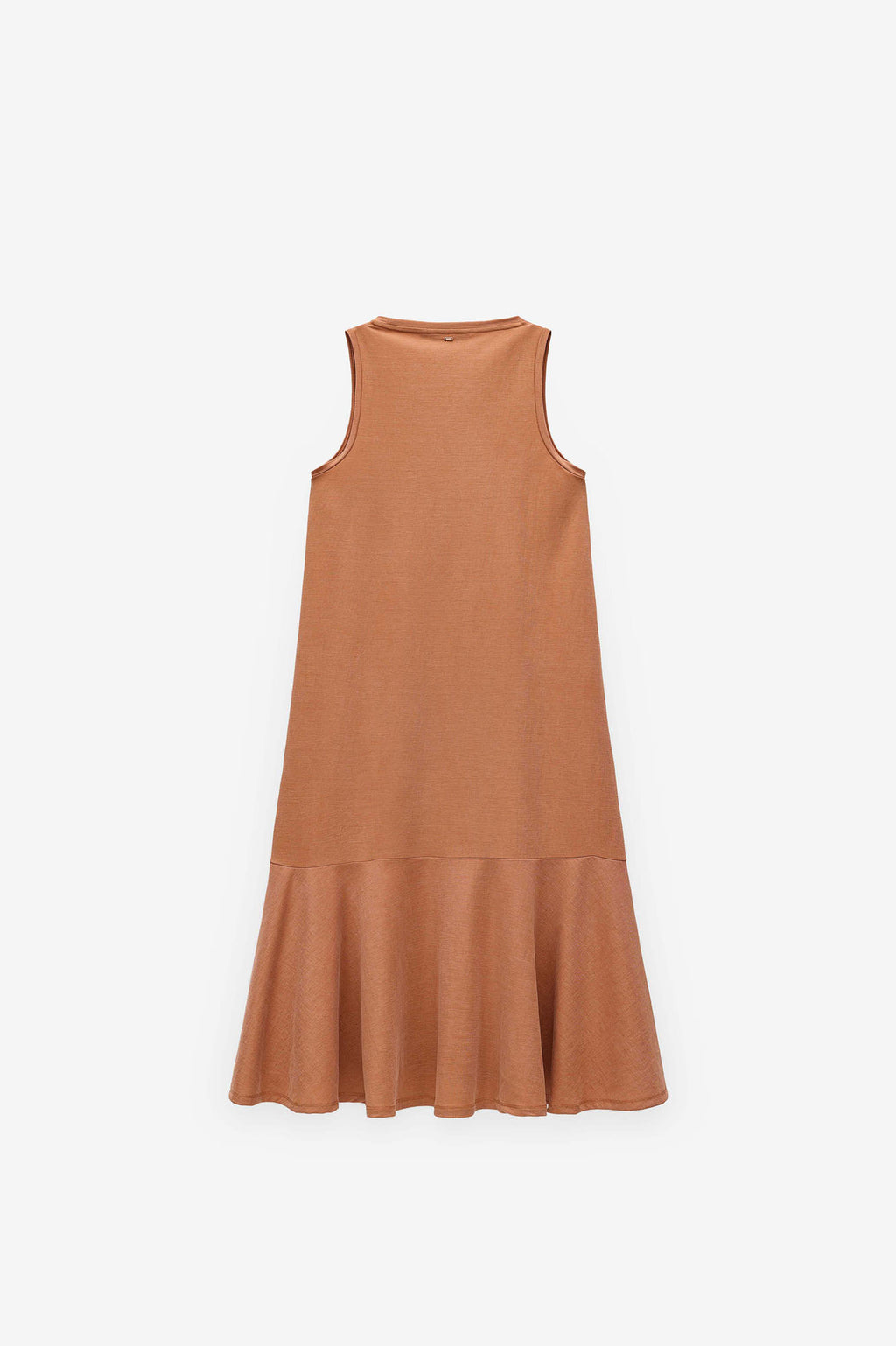 VESTIDO MIDI COM FOLHO