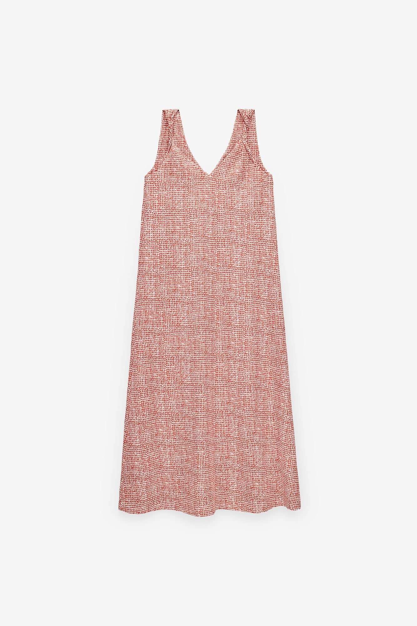VESTIDO ESTAMPADO COM ALÇAS TORCIDAS