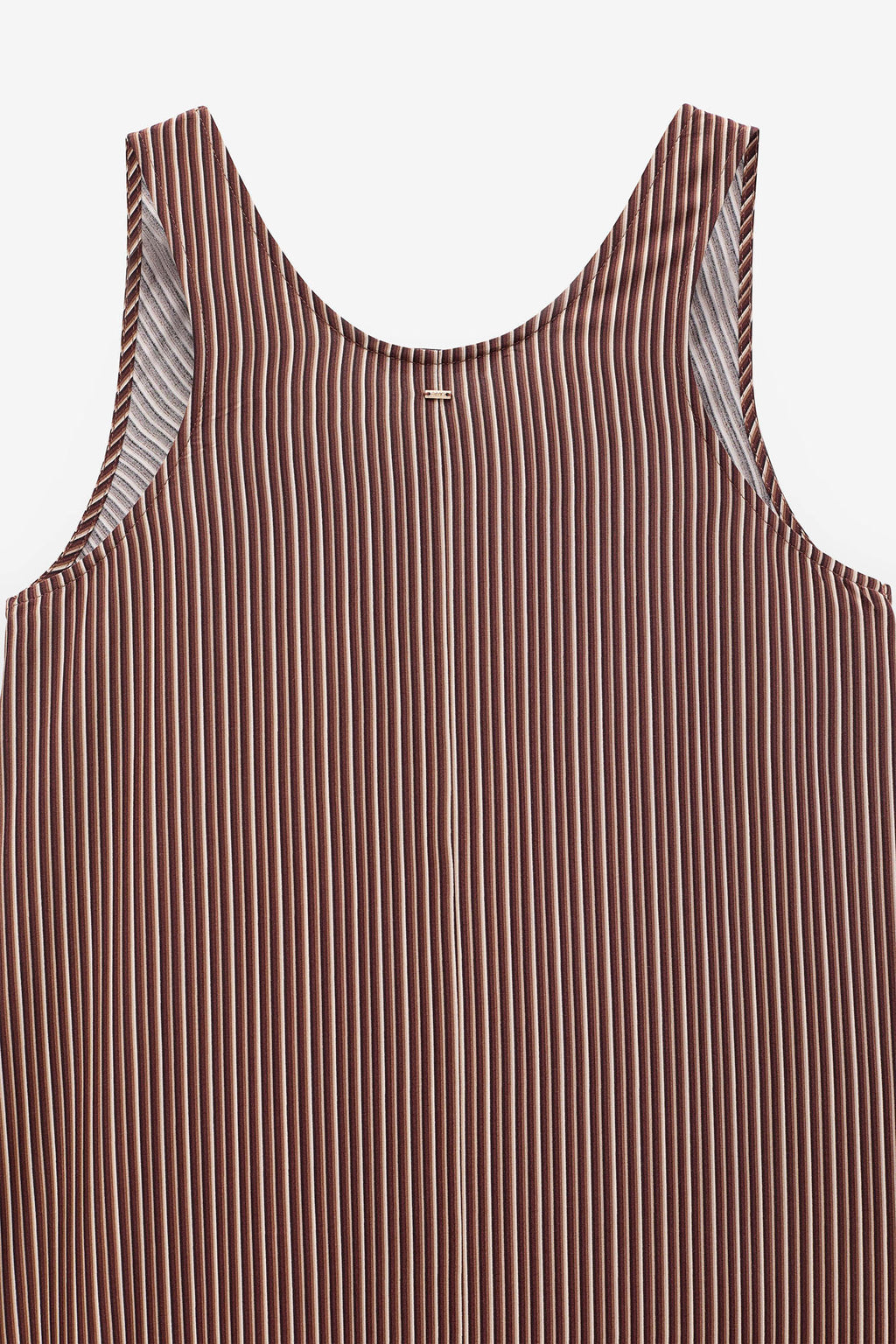 VESTIDO DE ALÇAS COMPRIDO ÀS RISCAS