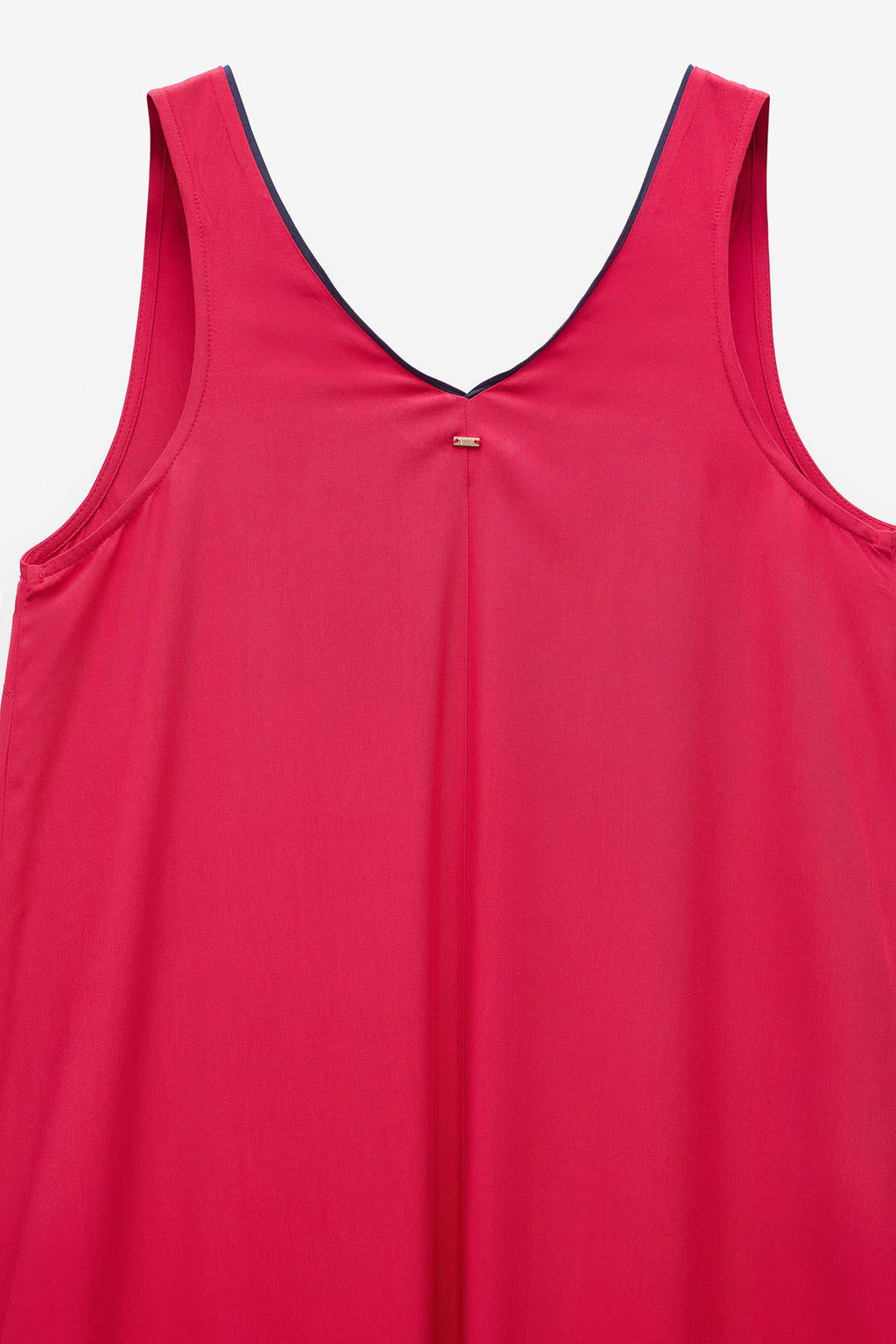VESTIDO LISO COMPRIDO COM CONTRASTES